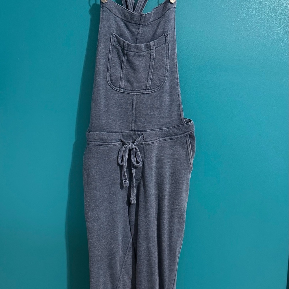 Wallflower Slate Gray Knit Overalls Jumpsuit